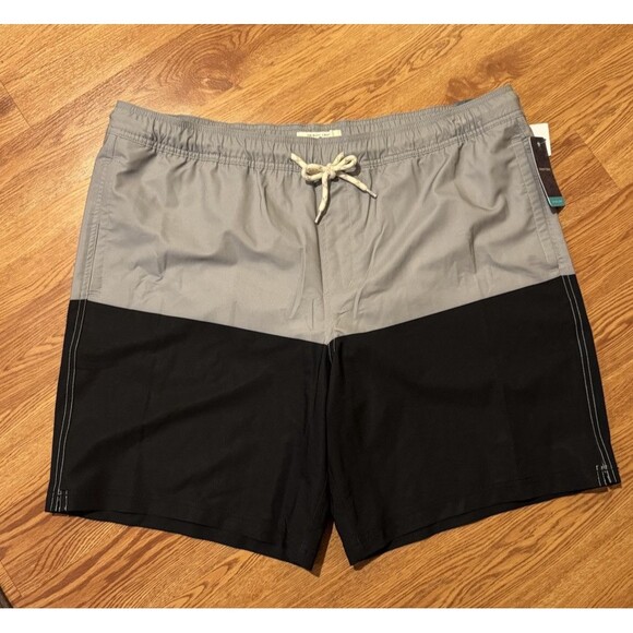 Trinity Coast Big & Tall Swim Trunks Men's Lined 9” Inseam gray black 4XB New - Picture 7 of 11